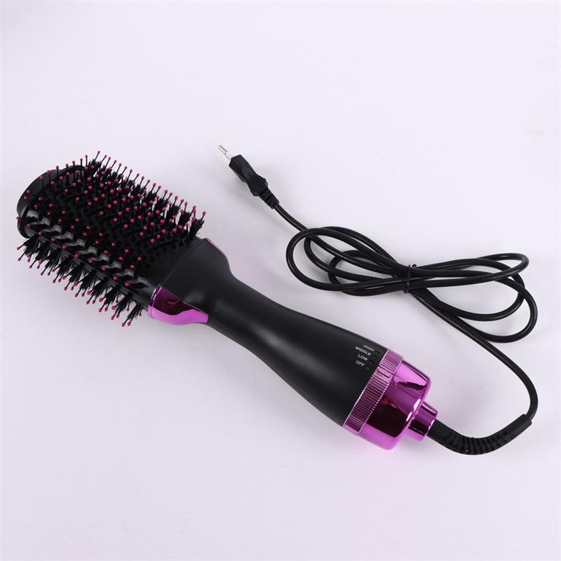 cross-border hot air comb wet and dry dual-use hair straightener and curler negative ion hair care fluffy heat blowing combs details Picture