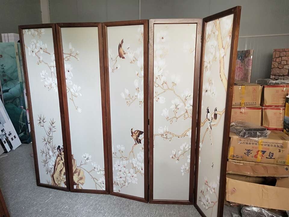 精致工艺品礼品装饰摆件 创意家居装饰品 现代简约艺术品 樟子松大屏风