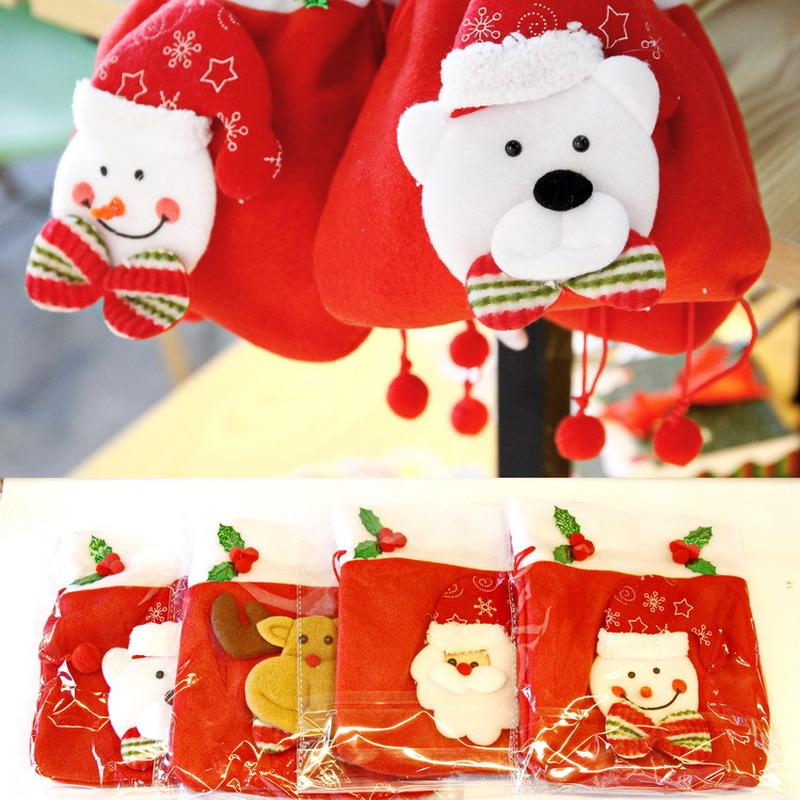 christmas flannel fabric apple bag guest gift candy packaging bag school kindergarten christmas gift bag Specification drawing