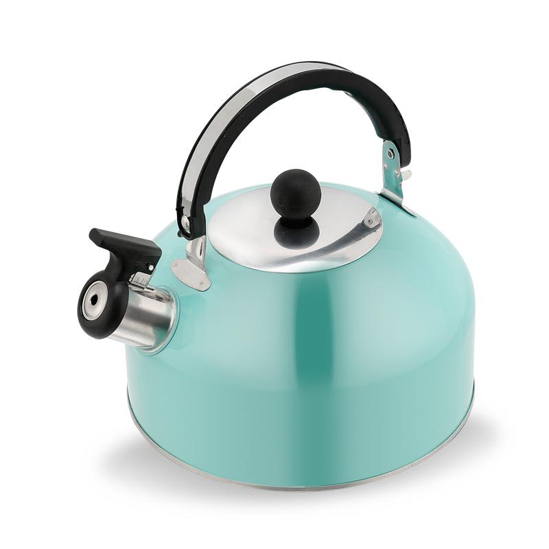 stainless steel sound hemisphere kettle flat bottom large capacity whistling kettle kettle induction cooker universal Item Picture