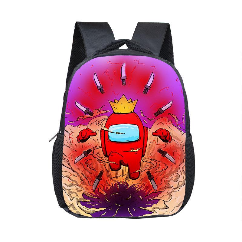 Among US Space Werewolf Killing Primary School Student Schoolbag Dacron Backpack Kindergarten Lightweight Backpack One Piece Dropshipping Application Scenario