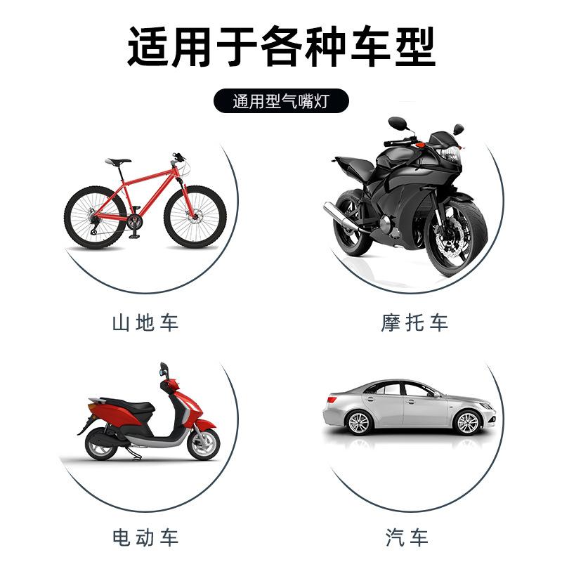 bicycle air nozzle lamp mountain bike air valve light hot wheels bicycle accessories light stick wheel tire light Item Picture