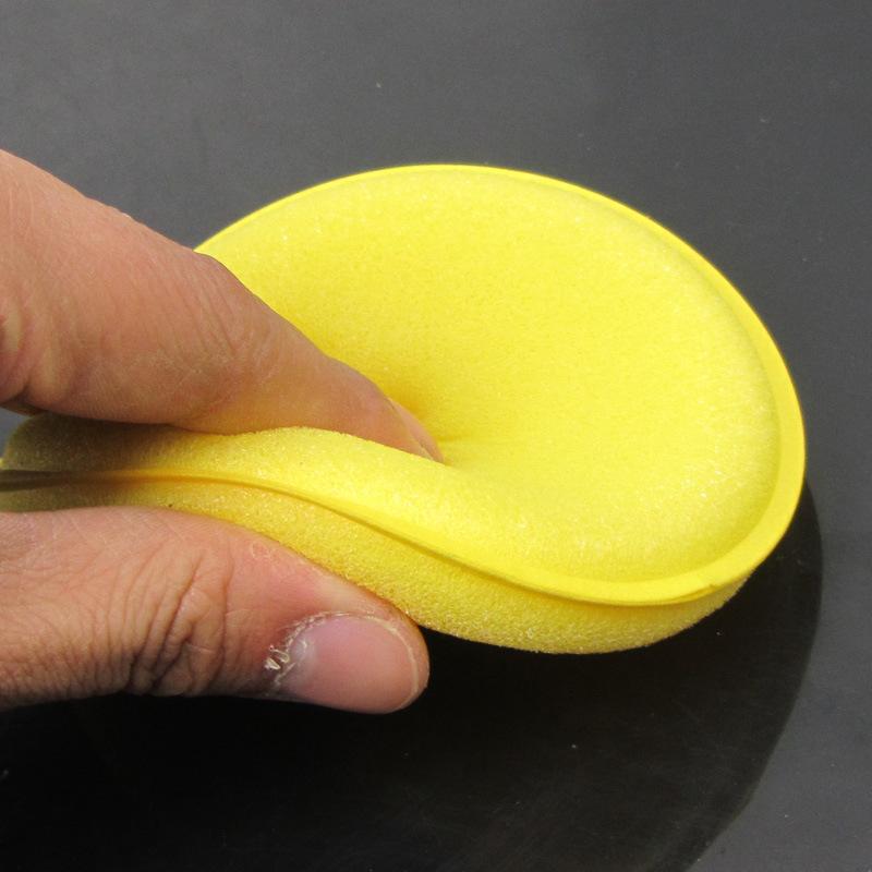car waxing sponge ball edge pressing sponge double-sided soft car waxing sponge wiper car polish sponge hot sale details Picture