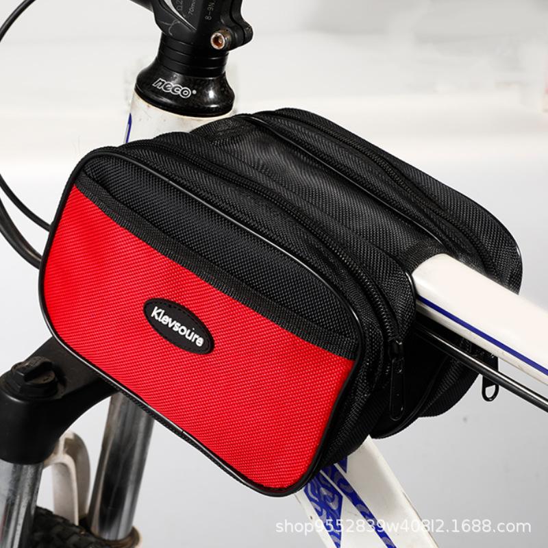tmall mountain bike cycling phone bag bicycle double side bag road bike upper tube bag taobao bicycle beam bag equipment details Picture