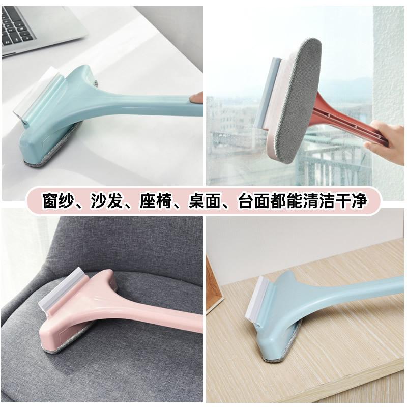 free removable washable car window shade cleaning brush two-in-one glass wiper dust removal and decontamination brush glass window cleaning cleaning gadget details Picture