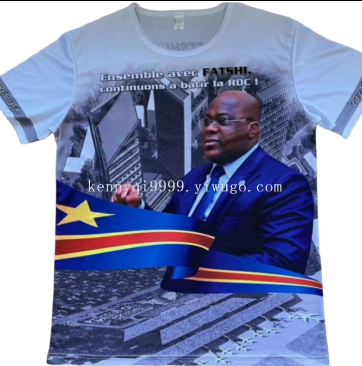 Customized large-sized cross-border presidential campaign shirt Polo Specification drawing