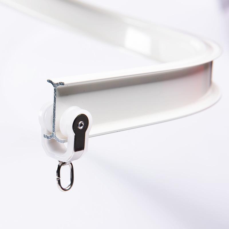 top mounted curved track curtain track pulley double track curved track aluminum alloy side mounted bay window track hook