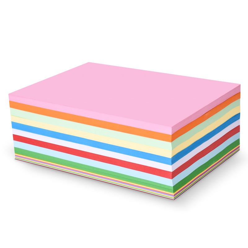 a4 copy paper color office supplies colored paper thickened 80g printing paper primary school student handmade paper folding paper cutting wholesale Item Picture