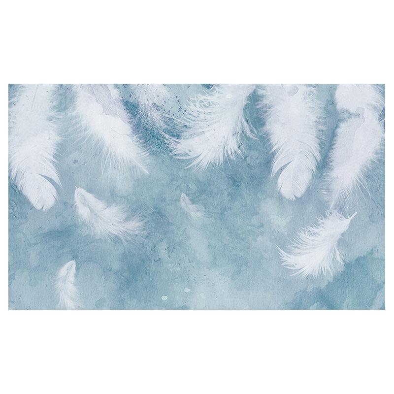 nordic feather wallpaper self-adhesive 8d tv background wall wallpaper living room live studio bedroom wallpaper 3d three-dimensional mural Item Picture