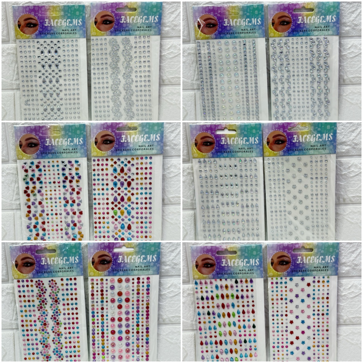 Cheek stickers, face stickers, eye stickers, princess eye stickers, diamond stickers, stage performance eye makeup, water diamond stickers, decoration pic 1