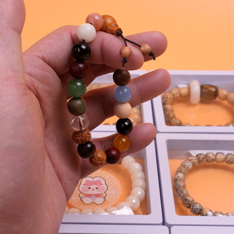bodhi single-wrap bracelet barrel beads stall night market gift box wholesale crafts prayer beads jewelry scenic spot temple square Application Scenario