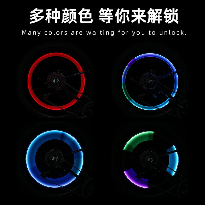 bicycle air nozzle lamp mountain bike air valve light hot wheels bicycle accessories light stick wheel tire light Application Scenario
