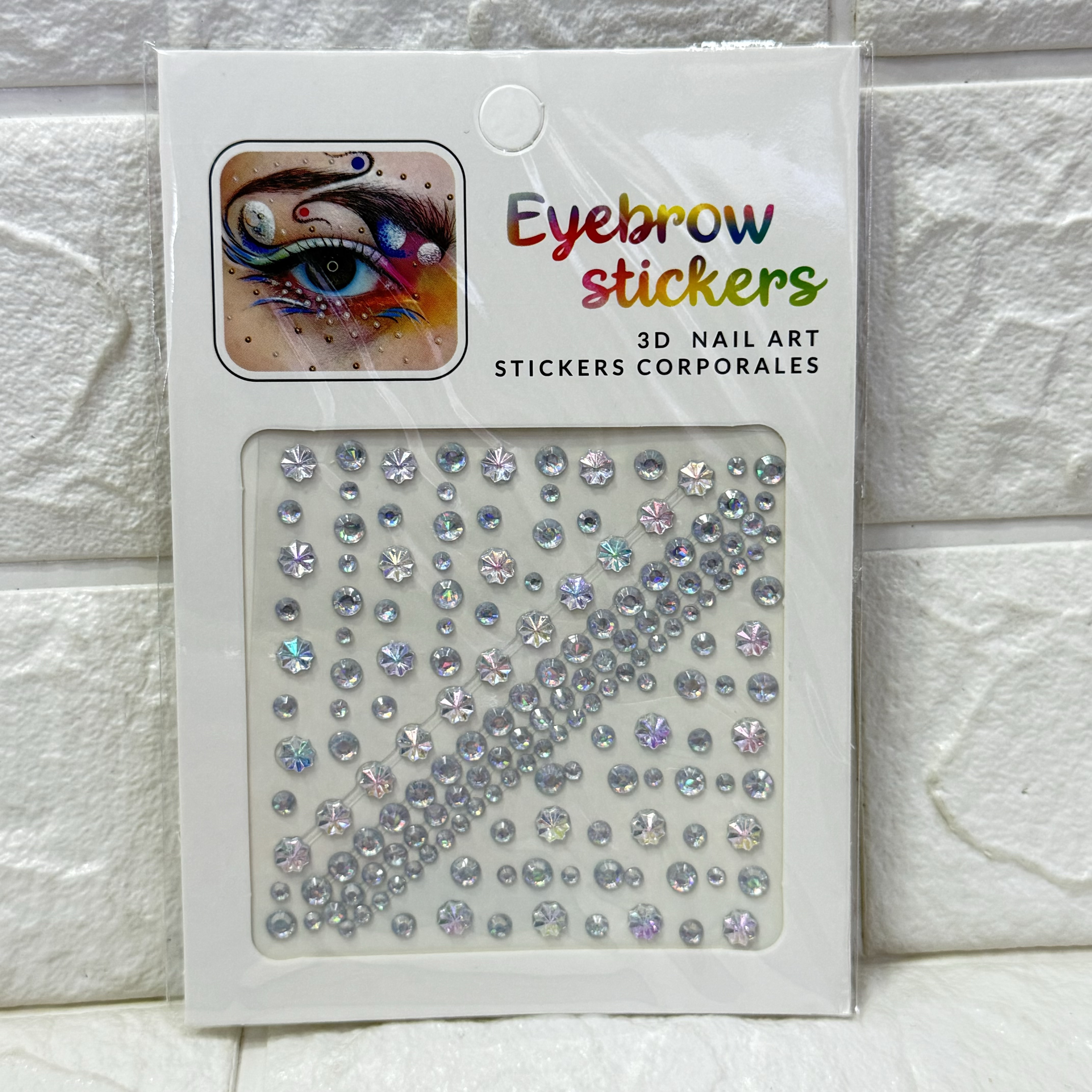 Stage makeup diamond eye patch decoration water drop teardrop face diamond patch Pearl patch Performance eye makeup water diamond patch decoration Specification image