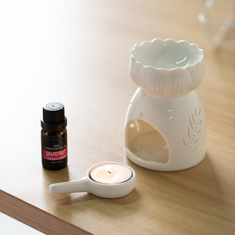 cross-border stable supply fragrance lamp essential oil lamp bedroom candle household essential oil aroma ceramic incense burner aromatherapy furnace details Picture