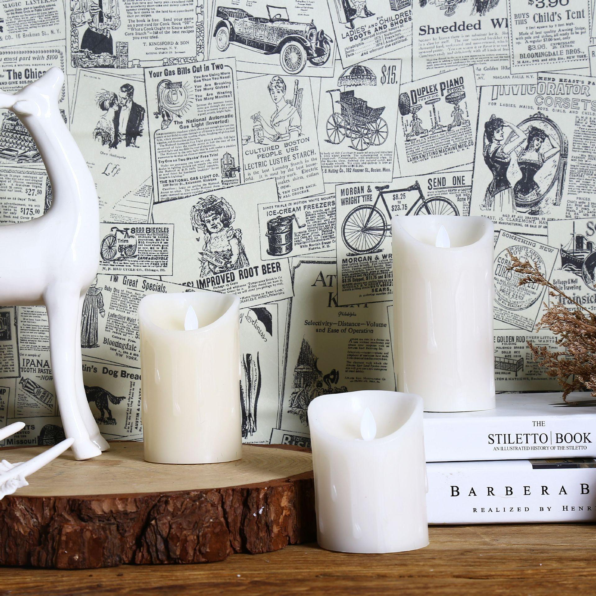 Cross-Border British Style Old Newspaper Wallpaper Student Online Red Live Background Wall Coffee House Nostalgic Self-Adhesive Wallpaper Wholesale details Picture