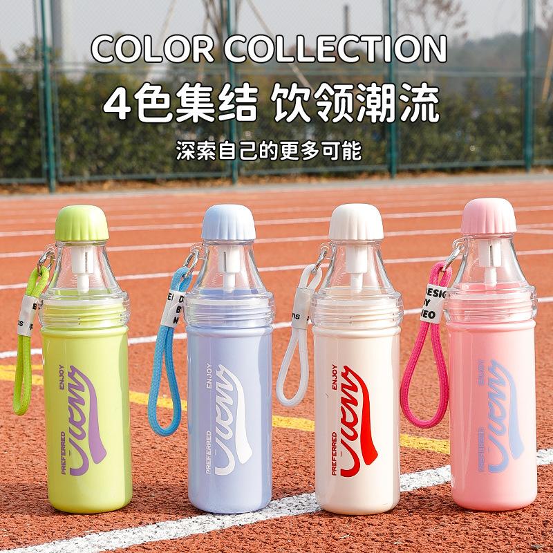 new diy cooled boiled water kettle plastic cup tumbler creative portable removable wooden cup with rope handle sports cup full figure