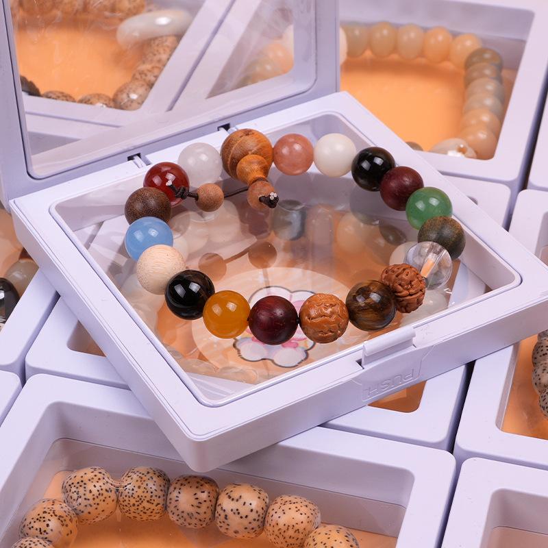 bodhi single-wrap bracelet barrel beads stall night market gift box wholesale crafts prayer beads jewelry scenic spot temple square Specification drawing