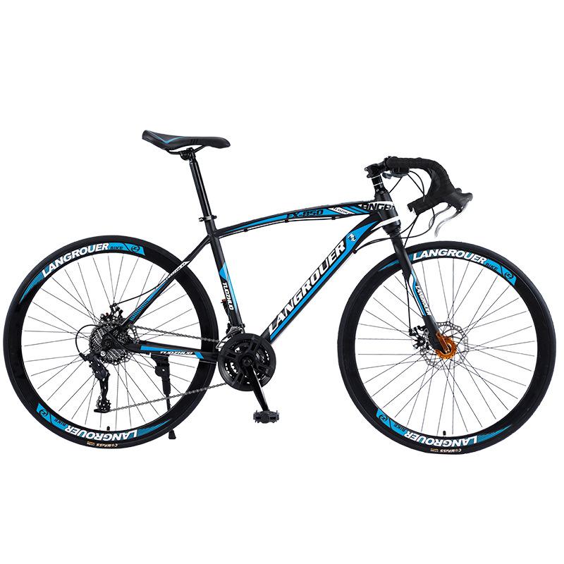 cross-border 700c bent handlebar road bike internet celebrity variable speed dead fly ultra-light disc brake shock absorber student bicycles for men and women Item Picture