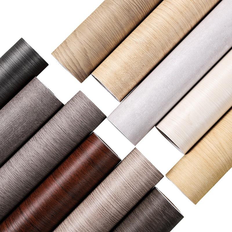 New Chinese Style Thickened Wood Grain Sticker Self-Adhesive Wallpaper Furniture Renovation Stickers Boeing Film PVC Wood Veneer Technology Wood Item Picture