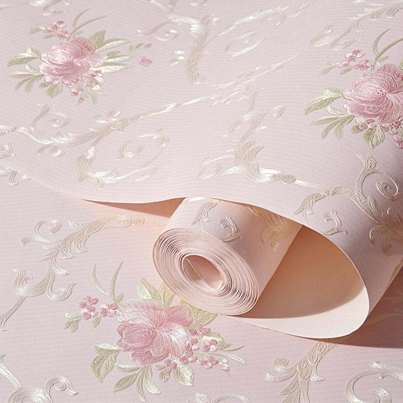 wallpaper self-adhesive warm girl bedroom wallpaper wall decorative stickers 3d wall stickers room background wall stickers full figure