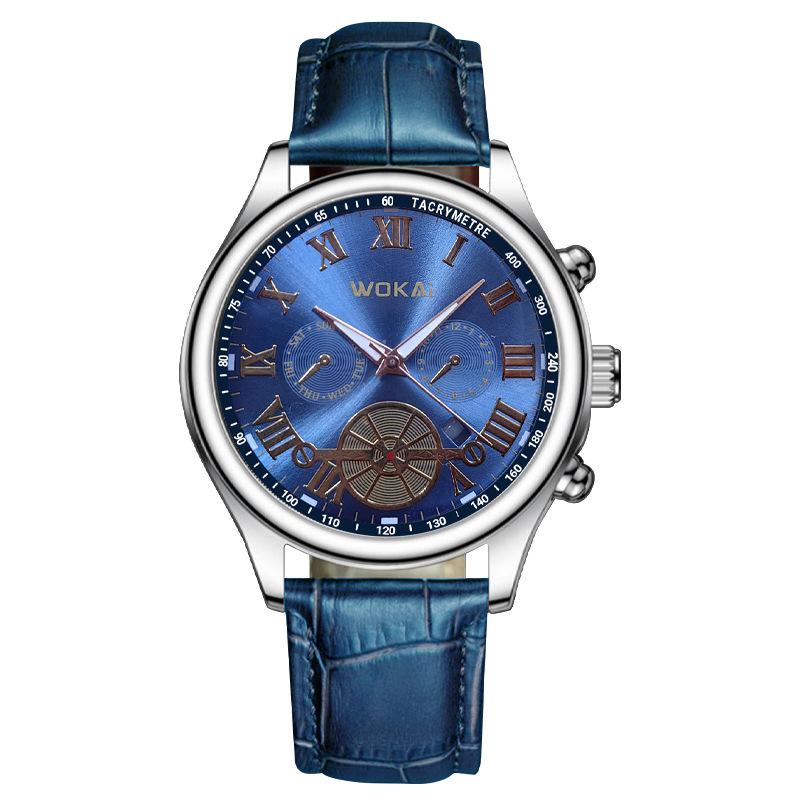 2023 new wokai wokai business watch quartz sport watch casual belt men's watch men's watch Item Picture