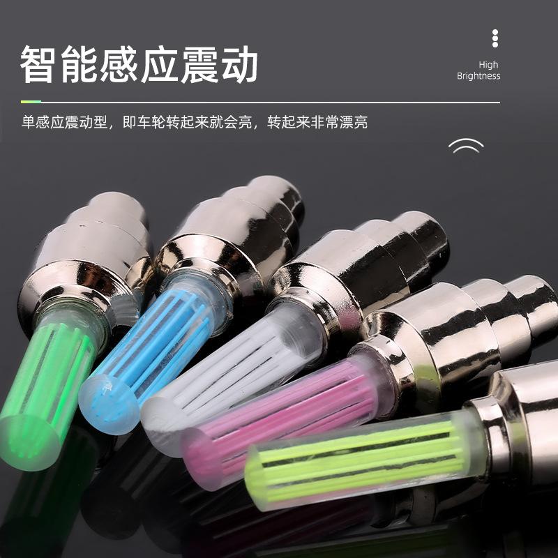 bicycle air nozzle lamp mountain bike air valve light hot wheels bicycle accessories light stick wheel tire light details Picture