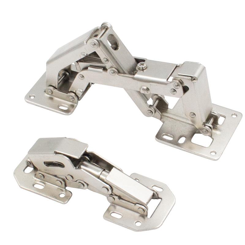 door hinge complete collection hinge hardware folding punch-free wardrobe and cabinet accessories opening and closing hinge flat cabinet Item Picture