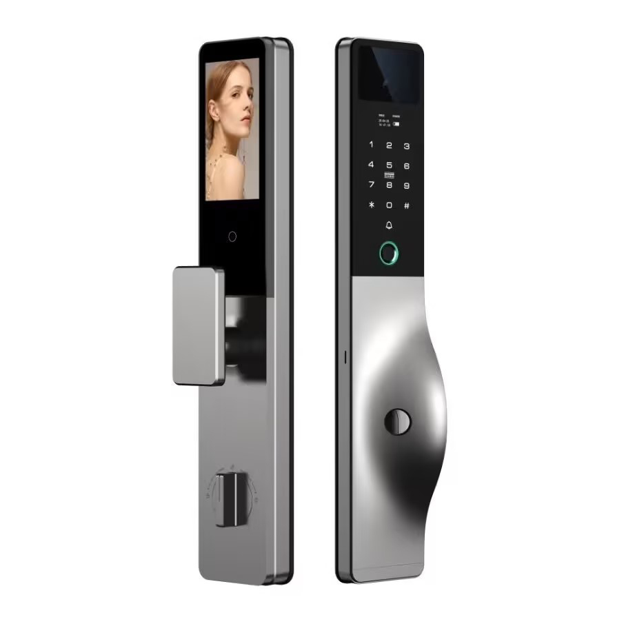 Tuya Smart Facial recognition, wifi, fingerprint, password, card Swiping, Fully automatic large screen Smart Lock pic 2