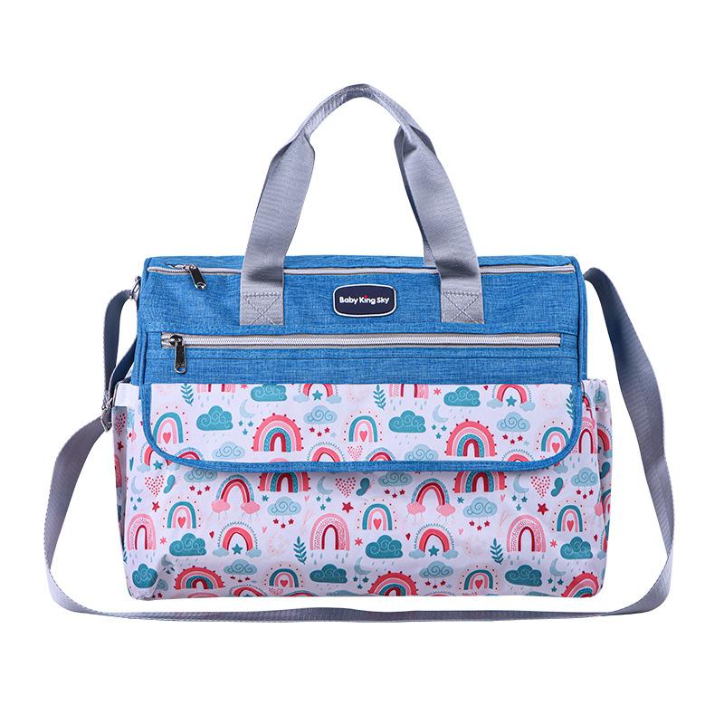 2024 amazon baby diaper bag multifunctional tote single-shoulder mommy bag bright color large capacity quilting maternity package Specification drawing