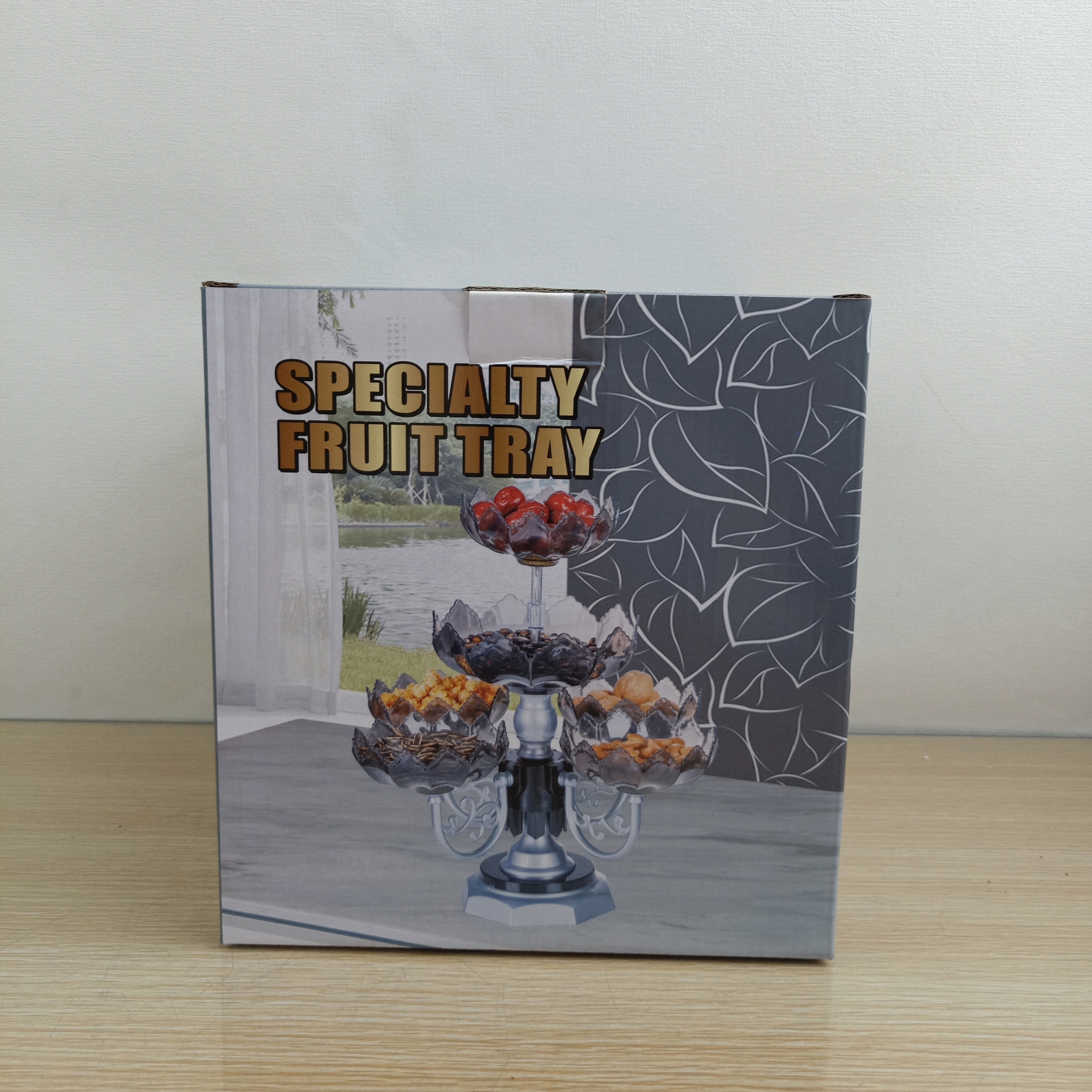 DF99654 Light luxury European fruit tray Multi-cell tray rotating snacks candy tray living room coffee table decoration lotus place DF TRADINGHOUSE details Picture