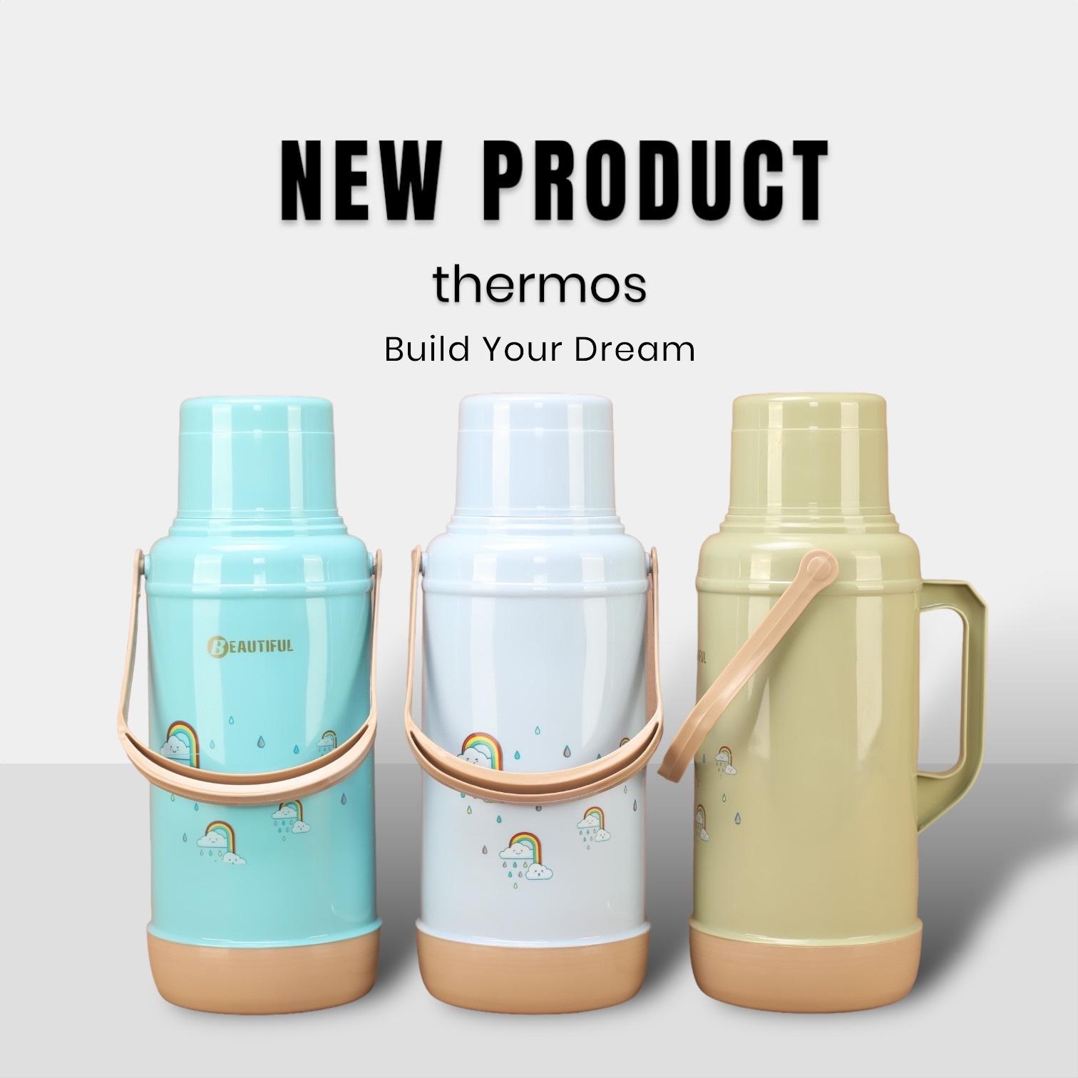 beige 217 plastic thermos bottle thermos flask vacuum bottle thermos bottle 3.2l l tea bottle electric kettle vacuum flask