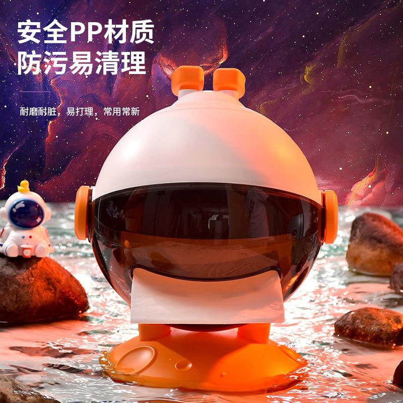 spaceman shape tissue box creative home living room high-end entry lux decoration cute toilet paper paper extraction box Application Scenario