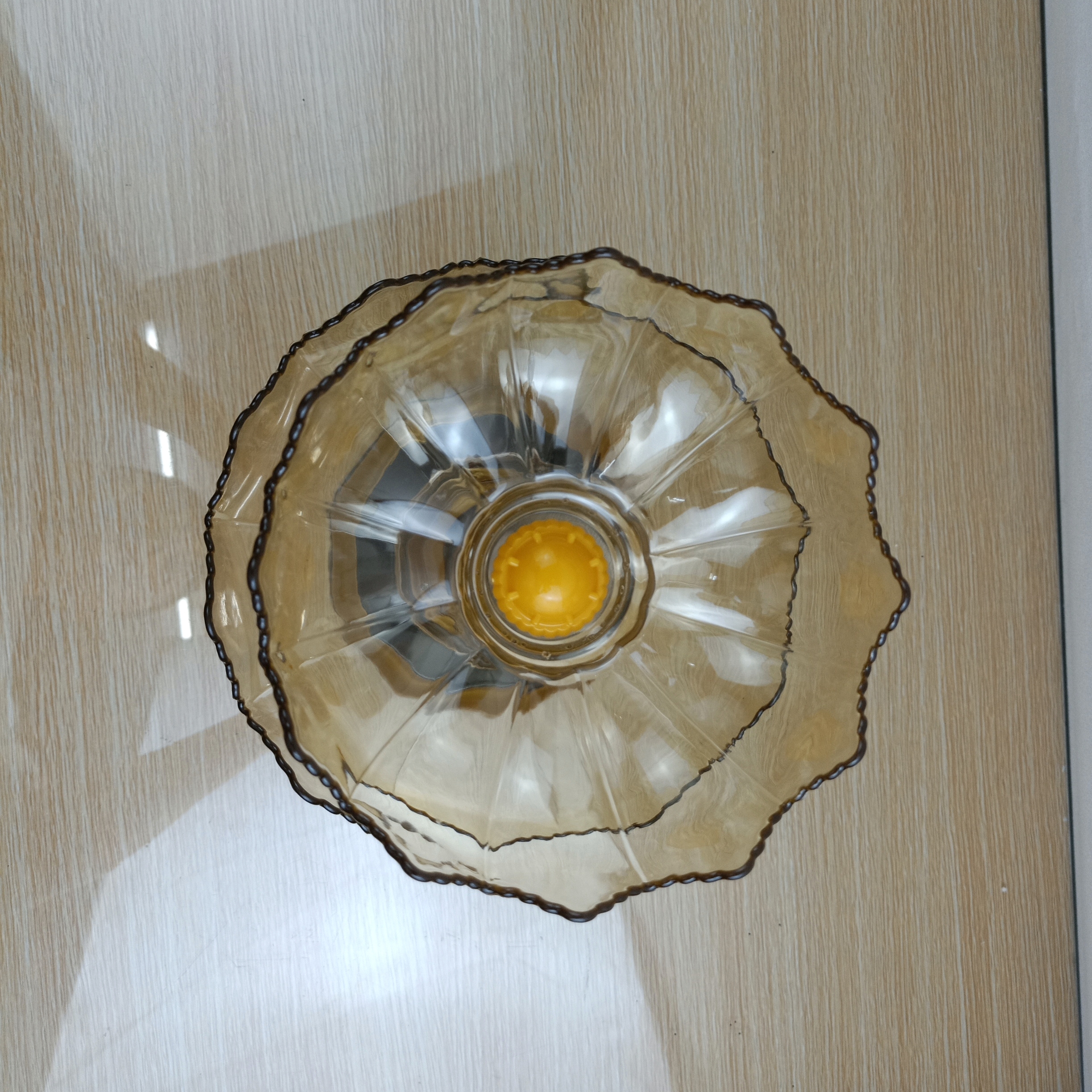 DF99654 Nordic crystal glass multi-layer fruit plate New home living room coffee table Creative snacks confectionery DF TRADINGHOUSE Specification drawing