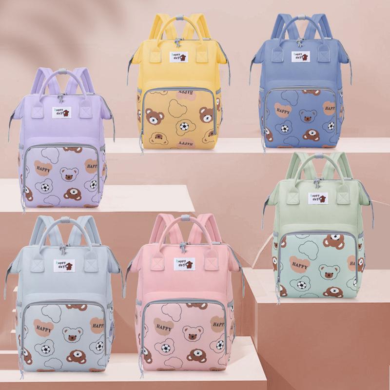 24 mummy bag large capacity multi-functional maternity bag baby mom with baby baby diaper bag high-grade diaper backpack full figure
