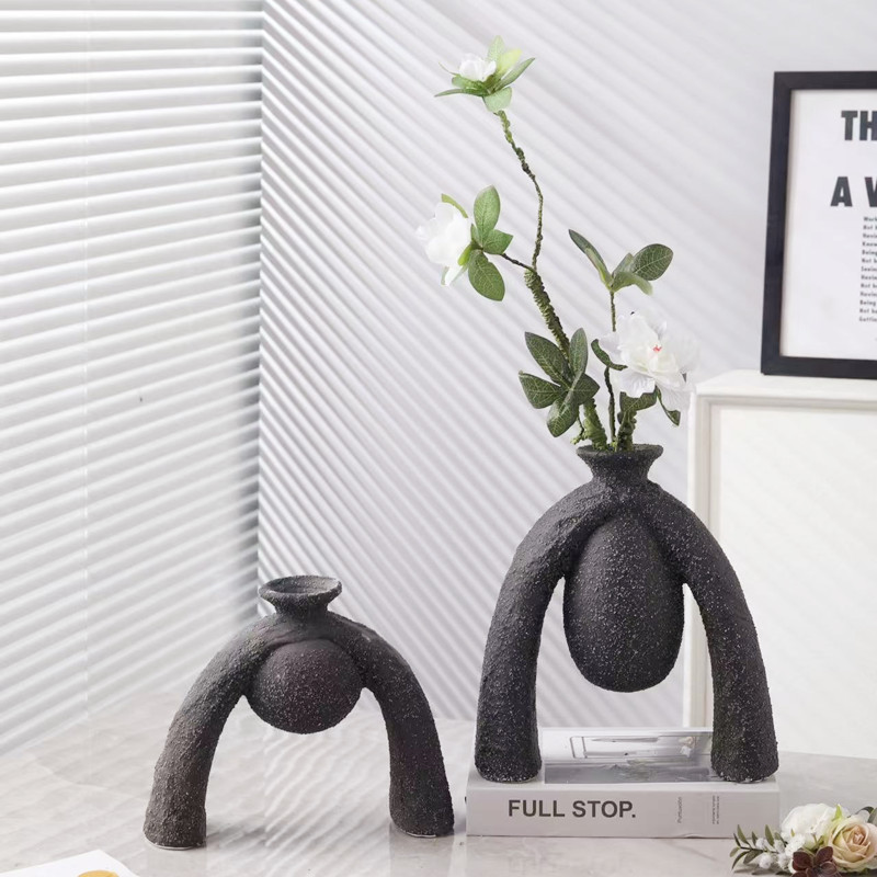 Simple and creative home-style ceramic vases, flower arrangements, flower vases, living room dining tables, wedding model rooms, decorative ornaments Item Picture