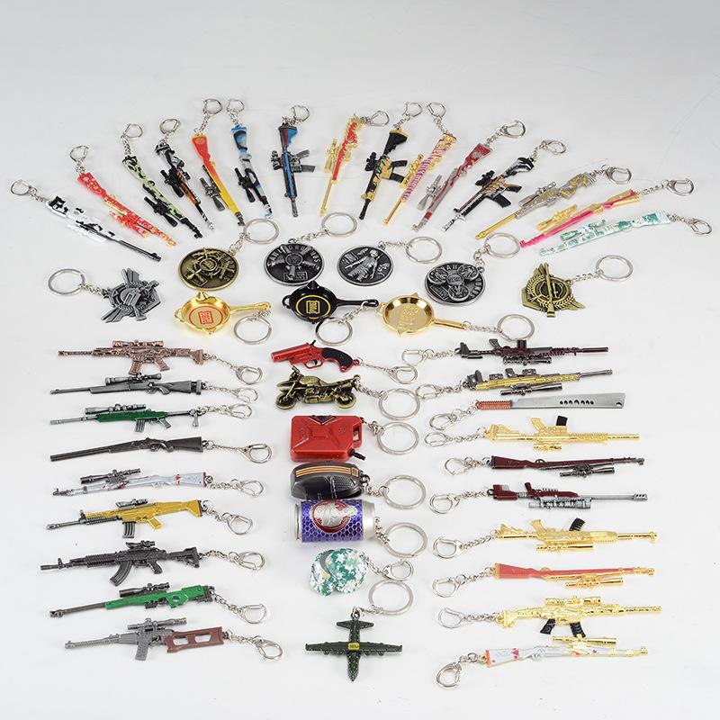 pubg mobile jesus survival weapon firearms model 98kawm playerunknown's battlegrounds metal keychains gift pendant