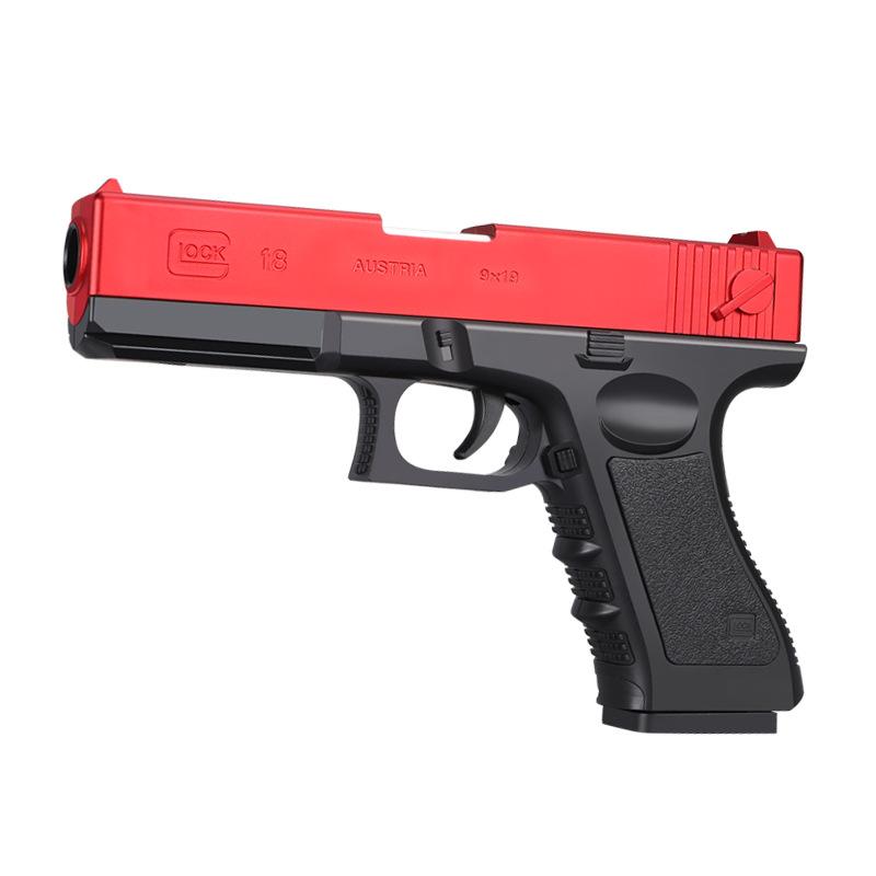 glock manual loading throwing shell soft bullet small pistol children boy eating chicken simulation can launch toy gun Item Picture