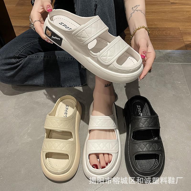 Women's Outdoor Sandals 2022 Summer New Platform Platform Casual All-Matching Slippers Open Toe Comfortable Beach Shoes details Picture