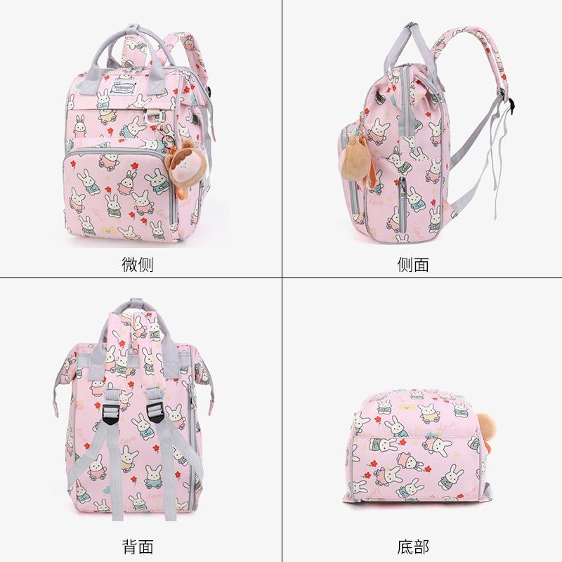 mummy bag multi-functional large capacity mother portable backpack insulating milk bottle warehouse baby baby diaper bag details Picture