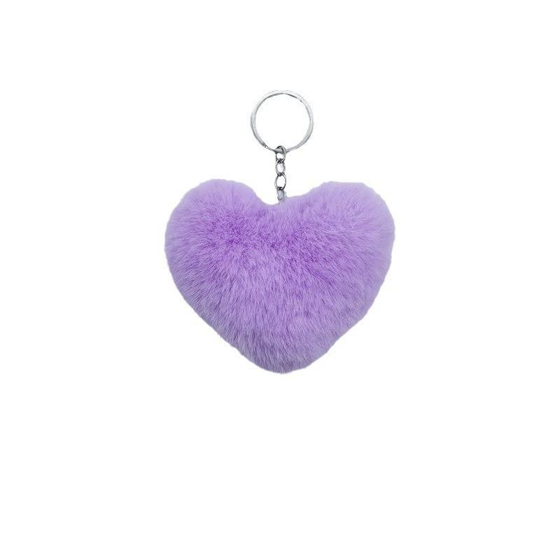 solid color peach heart lovely key buckle handbag pendant plush wholesale red pink peach heart ornaments small gifts wholesale Item Picture