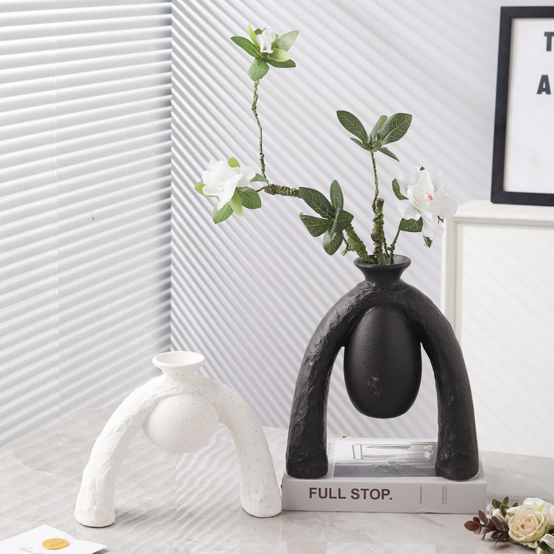 Simple and creative home-style ceramic vases, flower arrangements, flower vases, living room dining tables, wedding model rooms, decorative ornaments Specification image