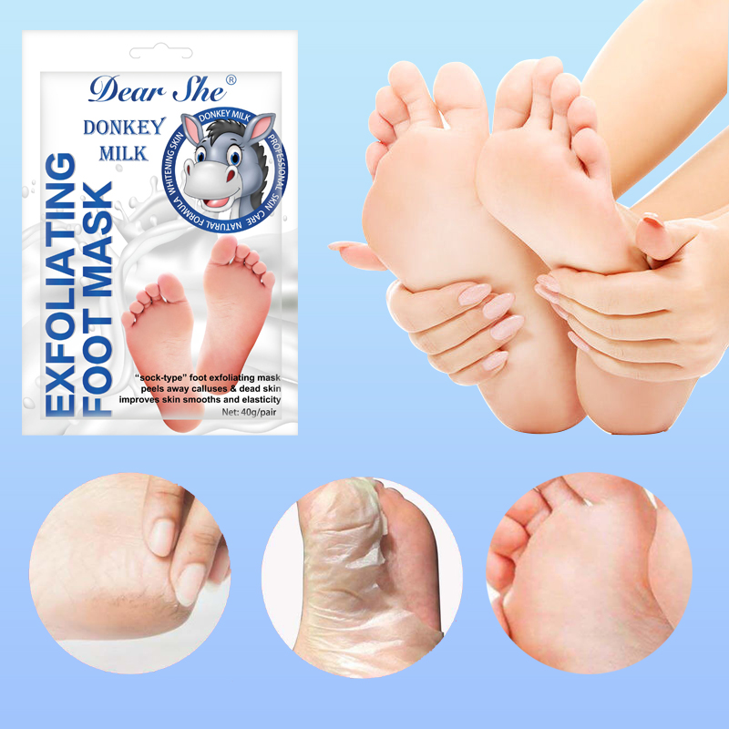 Amazon's cross-border best-selling donkey milk foot mask for removing dead skin from feet and moisturizing details Picture