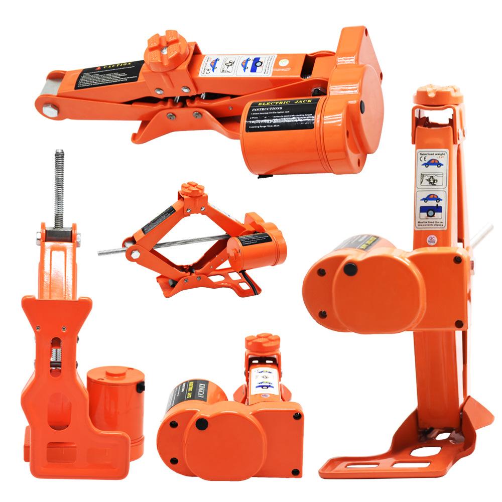 2t/3t orange car electric jack set car electric jack electric wrench set details Picture