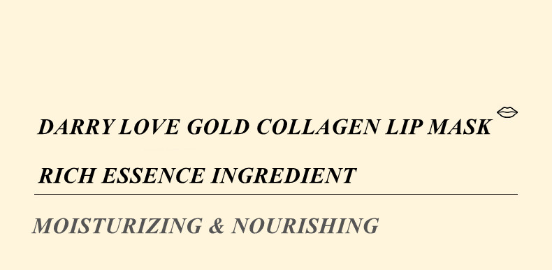 Cross-border best-selling factory direct sales, customizable gold collagen crystal lip mask, moisturizing, hydrating and repairing lip skin pic 6