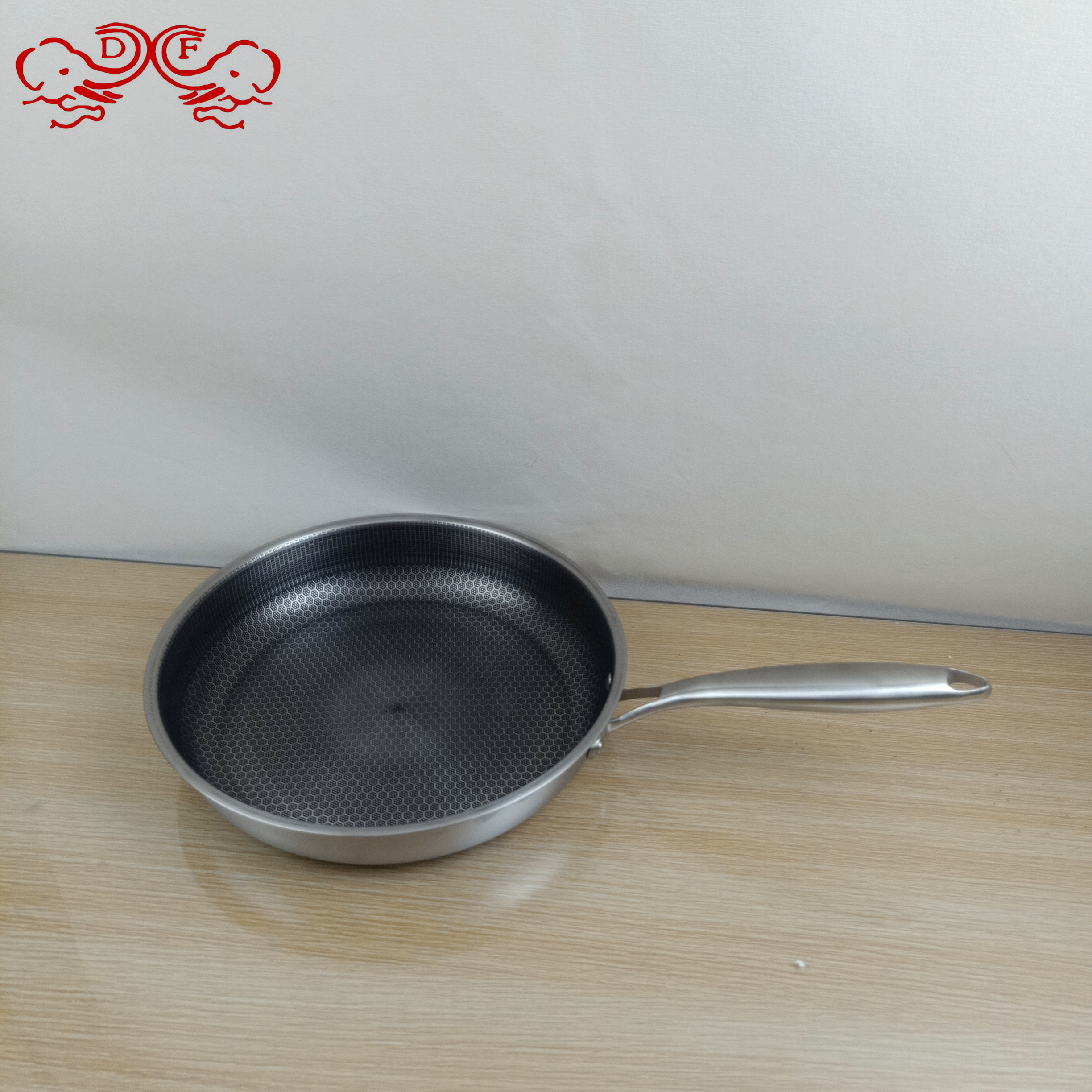 Df68865 Stainless Steel Pan Non-Stick Double-Sided Honeycomb Non-Stick Pan Steak And Egg Frying Pan Df Tradinghouse details Picture