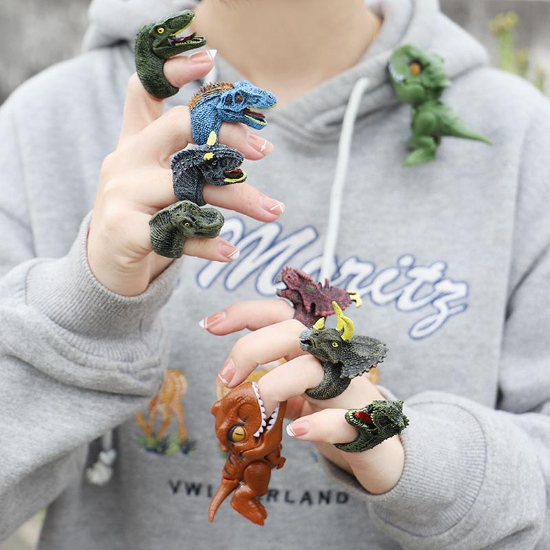 new children's dinosaur ring science and education toy simulation dinosaur wild animal bird cognition hand-painted model toy full figure
