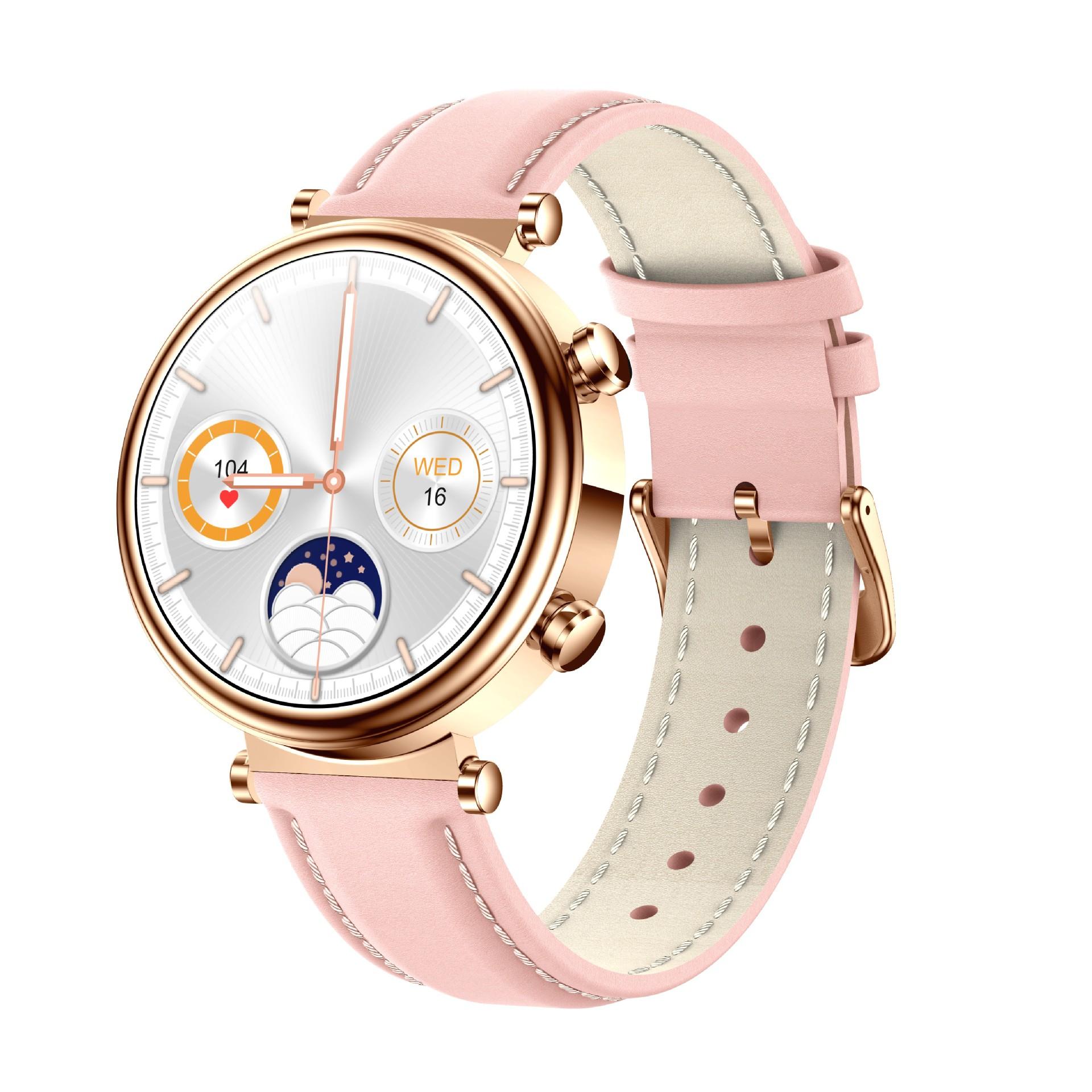 t86 women's smart watch 1.27 hd round screen bluetooth call heart rate sports health monitoring waterproof full figure
