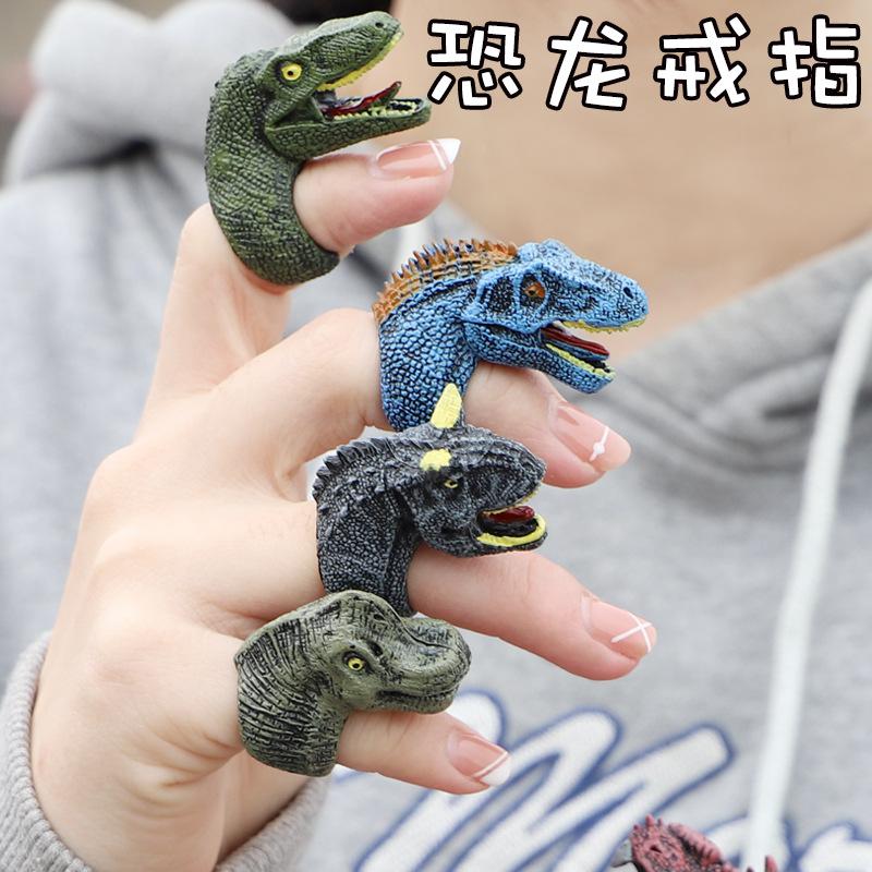 new children's dinosaur ring science and education toy simulation dinosaur wild animal bird cognition hand-painted model toy details Picture
