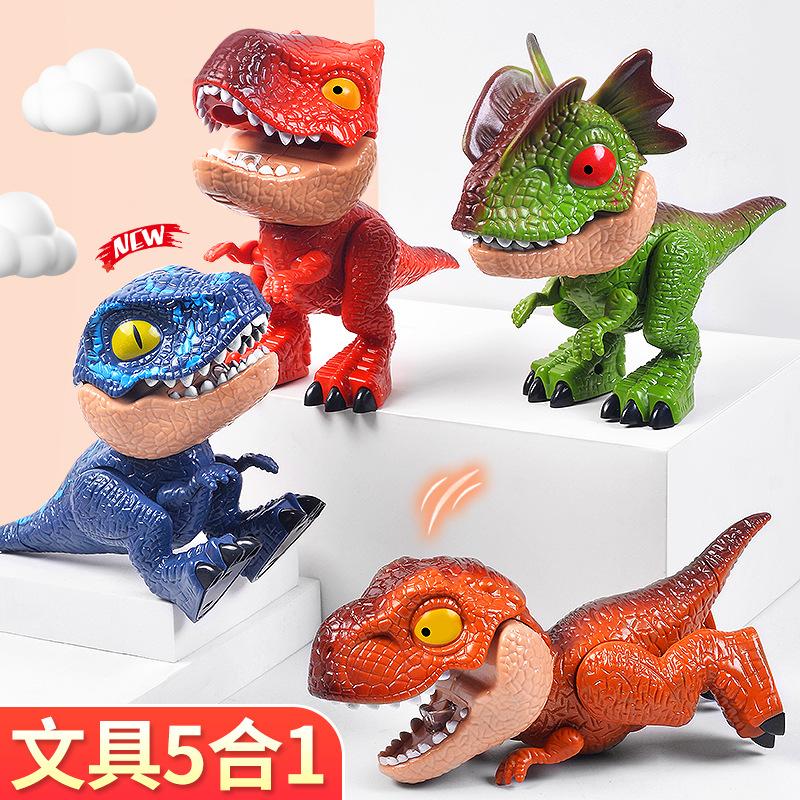 hot-selling new arrival creative stationery five-in-one suit detachable dinosaur model toys boys and girls school supplies full figure