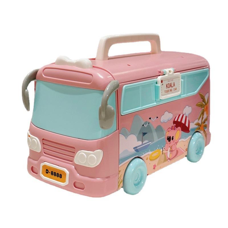 kaola diary rv play house storage deformation bus villa doll house car model toy girl gift Item Picture